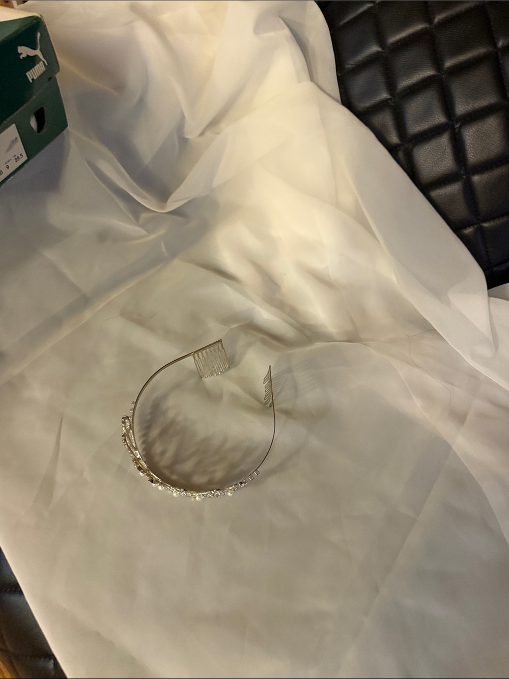 David's Bridal Silver Rhinestone Bridal Headband